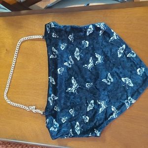 Bandana cropped shirt with gold chain (Medium)